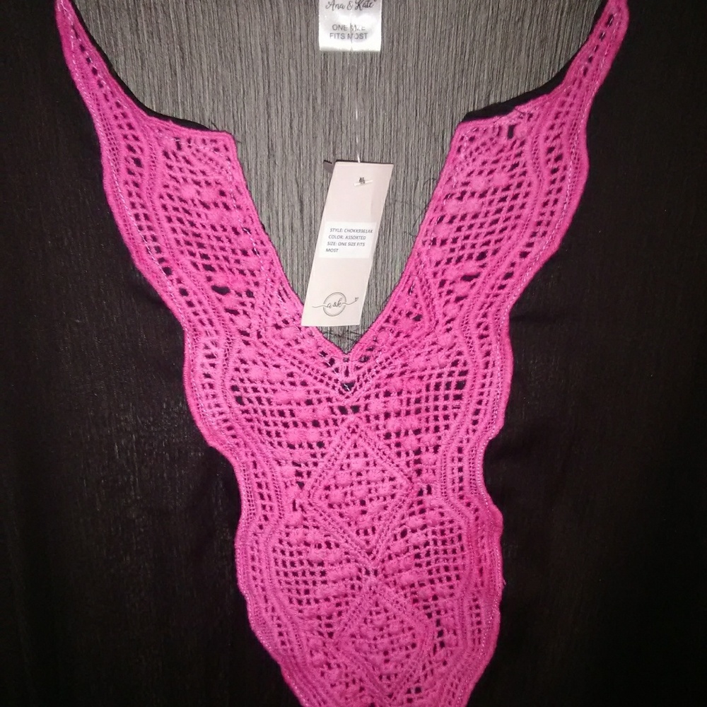 🎅Ana & kate Women's cover up black and pink - Picture 5 of 6